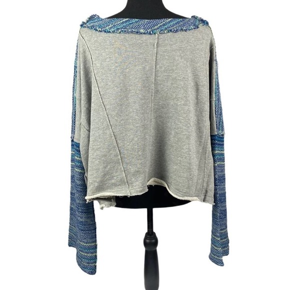 Free People Marine Com Cropped Sweater - Picture 7 of 9